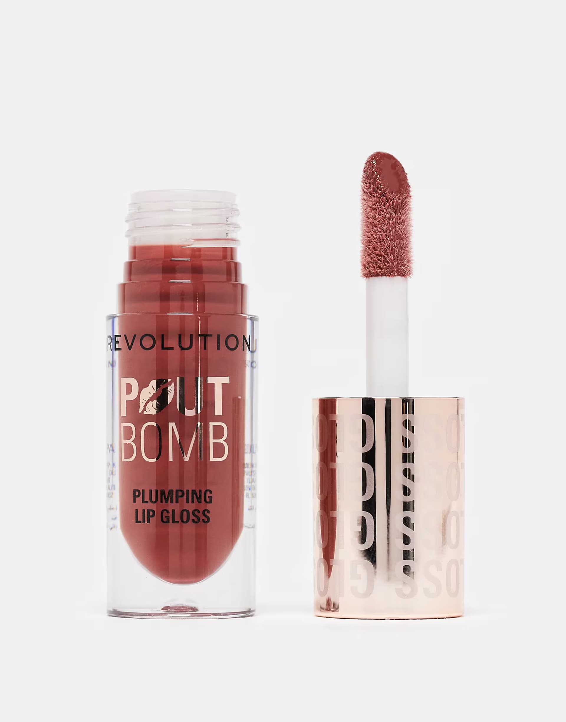 ASOS Revolution Pout Bomb Plumping Gloss Cookie Warm Nude