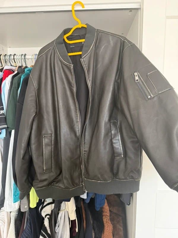 ASOS Asos leather bomber jacket