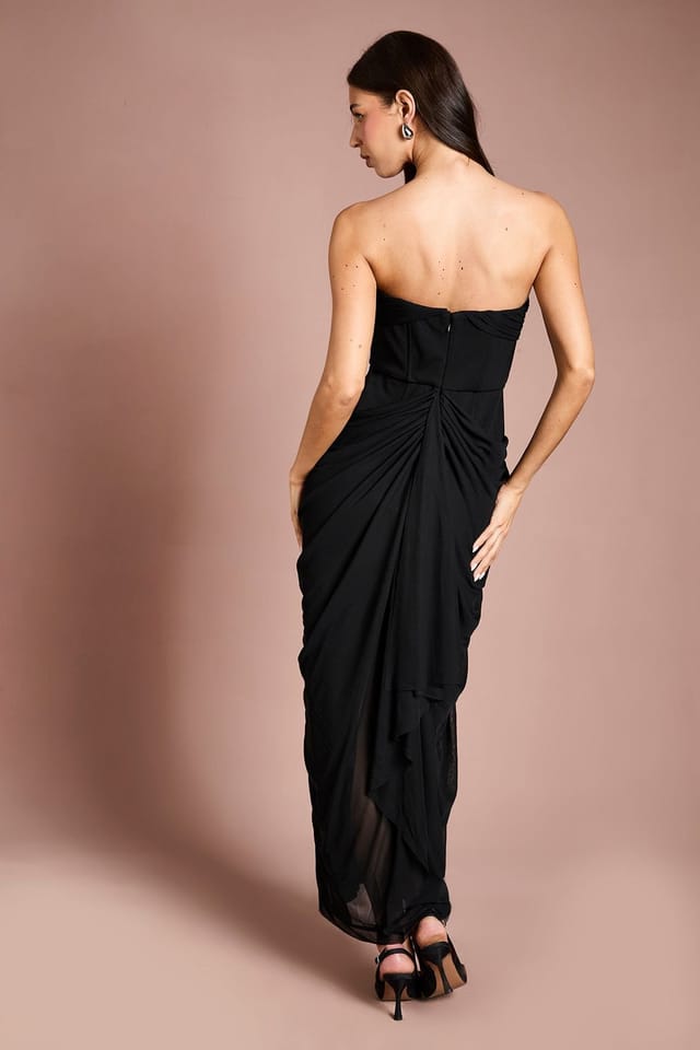 Coast Coast Women's Contour Collective Corset Detail Maxi Dress in Black - 3