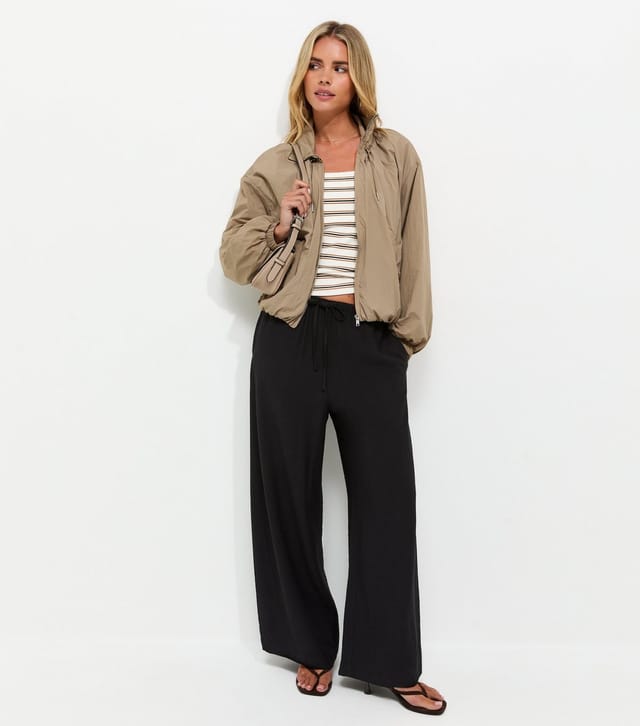 New Look Women's Petite Black Woven Wide Leg Trousers New Look - 3
