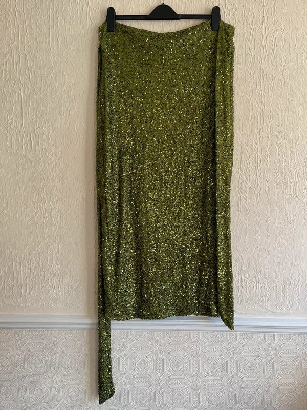 Never Fully Dressed Never fully dressed Olive Sequin Jaspre skirt size UK 16 - 1