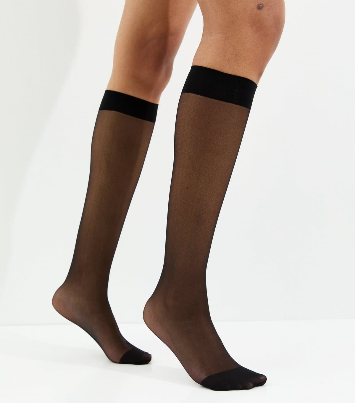 New Look Black Knee High Tights New Look