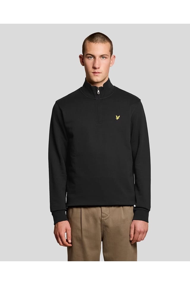Lyle & Scott Lyle & Scott Men's Loopback Quarter Zip Sweatshirt Jet Black - 2