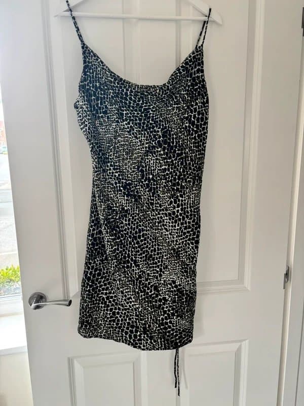 Topshop Topshop animal print one side ruched dress size 14