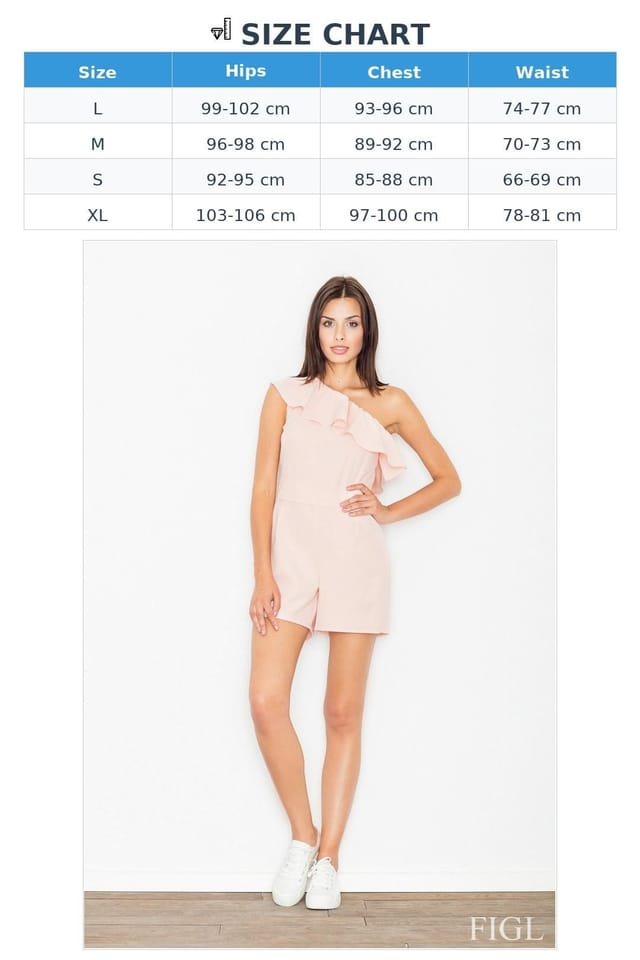 Love Lace Love Lace Women's One Shoulder Summer Frill Knit Overalls in Pink - 2