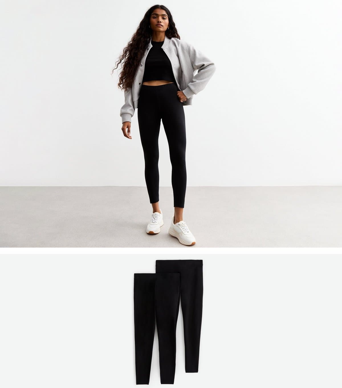 New Look Women's Petite 2 Pack Black Leggings New Look