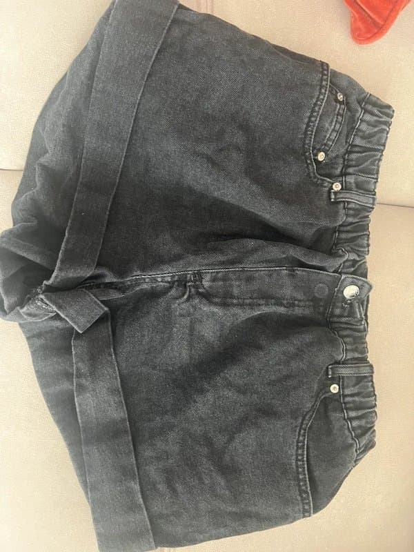 ASOS Used black denim shorts from ASOS in size 18