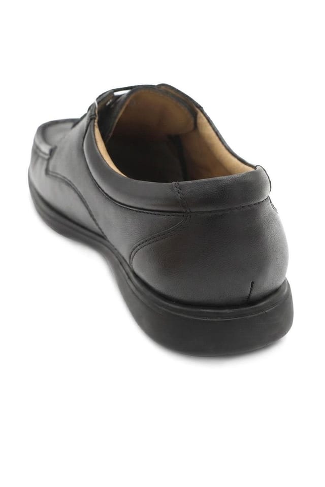 Pavers Pavers Men's Wide Fit Smart Leather Lace Up Shoes in Black - 3