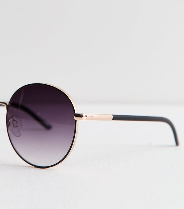 New Look Black Round Sunglasses New Look - 3