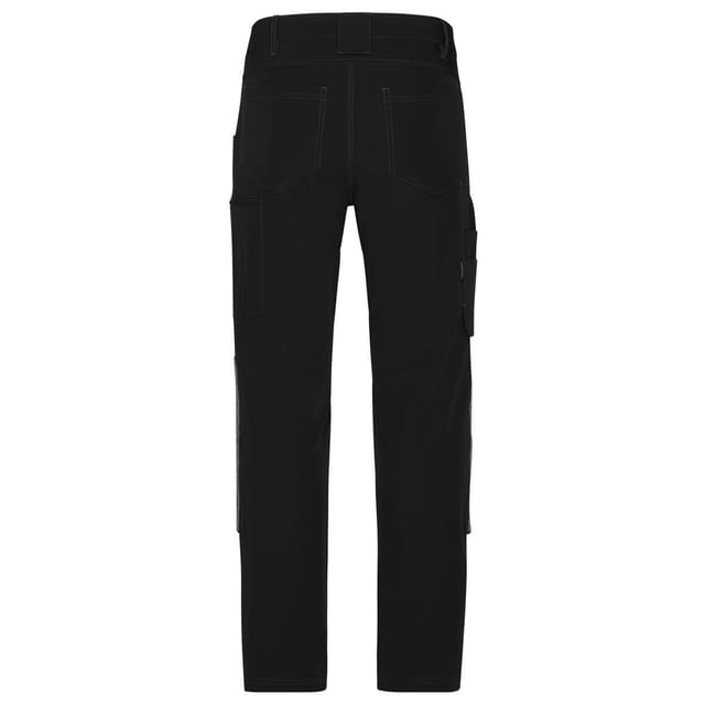James and Nicholson James and Nicholson Men's 4 Way Stretch Slim Work Trousers in Black - 2