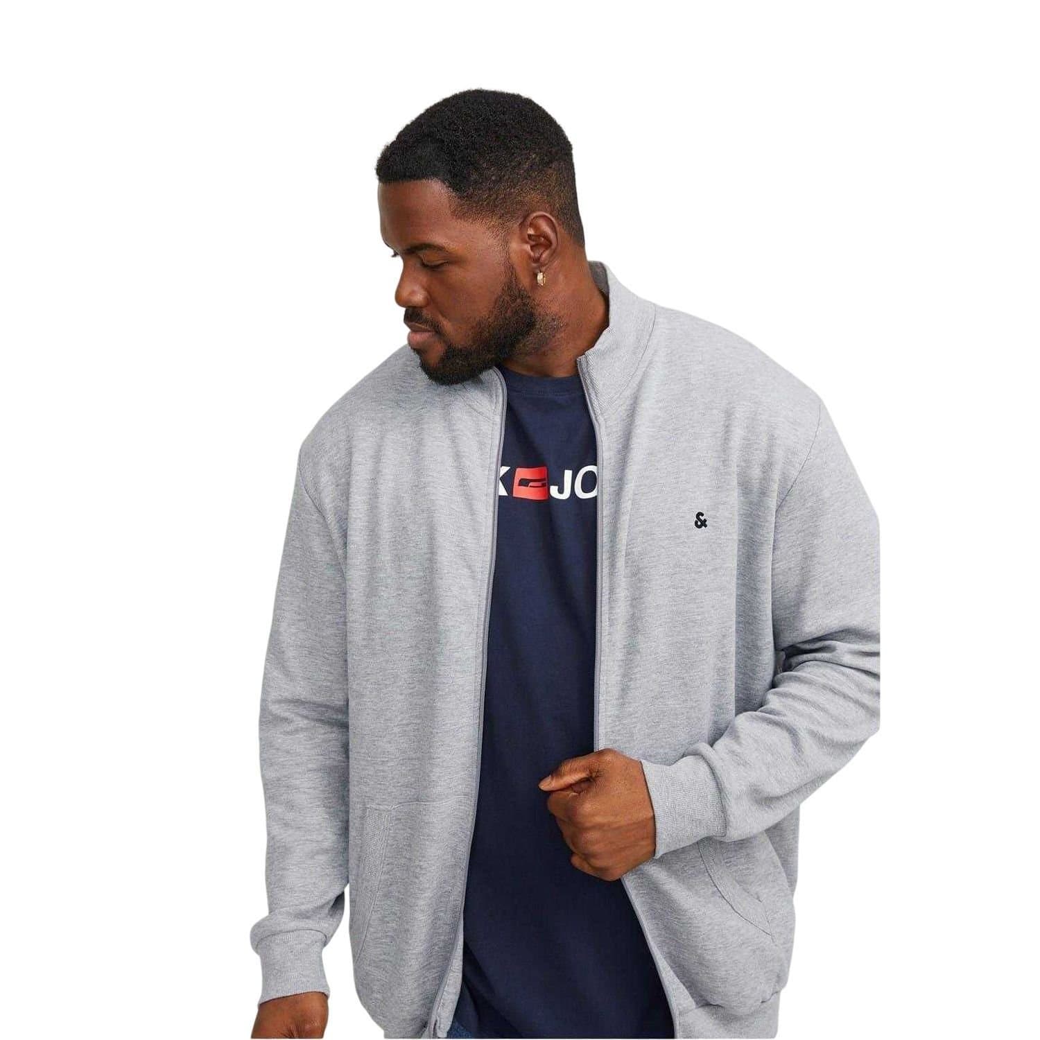 jack & jones Jack & Jones Men's Paulos Relaxed Fit Sweat Jacket in Grey
