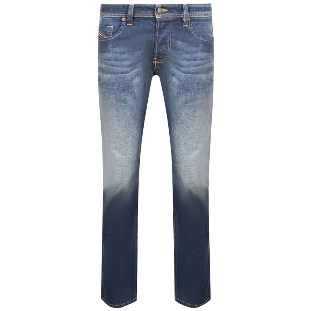Diesel Diesel Men's Larkee-X Straight Fit Stone Washed Dark Blue Jeans