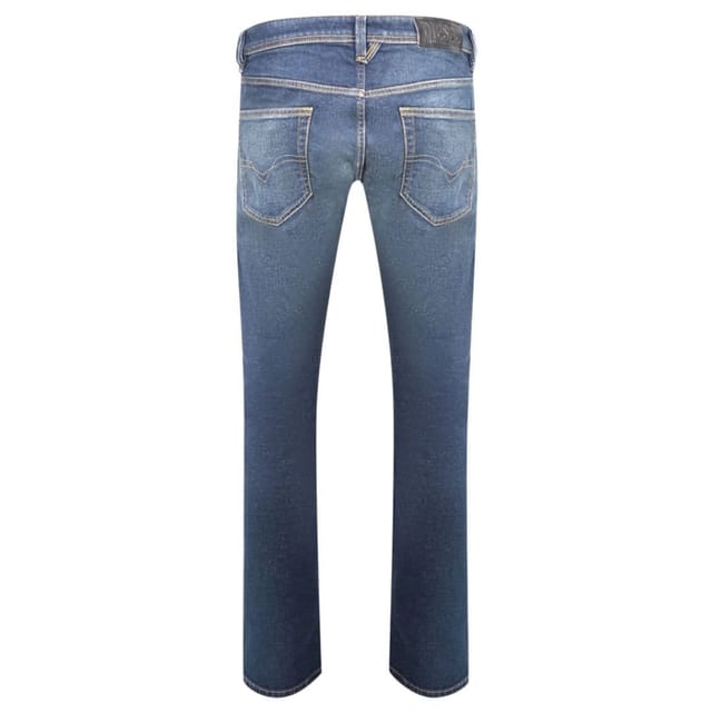 Diesel Diesel Men's Larkee-X Straight Fit Stone Washed Dark Blue Jeans - 2