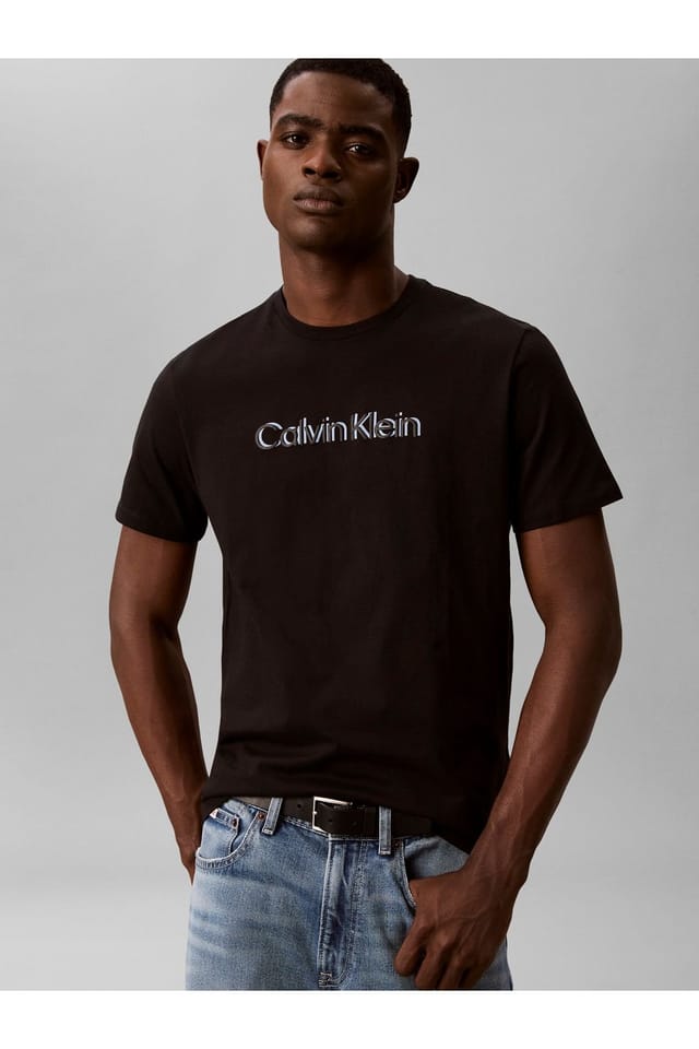 Calvin Klein Calvin Klein Men's Ss Puff Standard Graphic Tee Black - 2