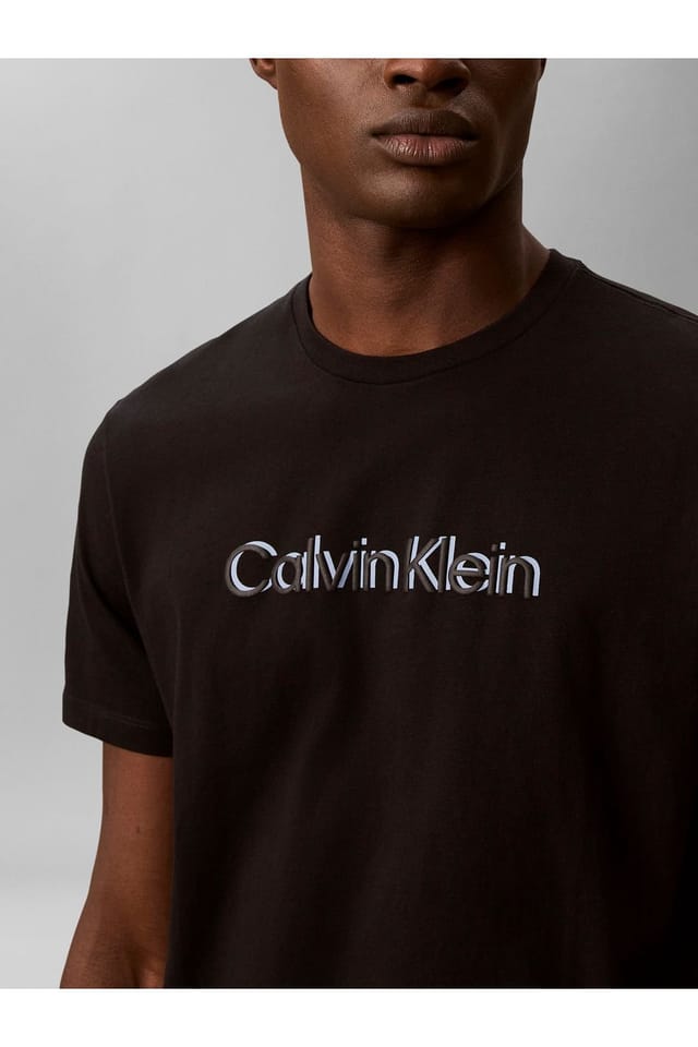 Calvin Klein Calvin Klein Men's Ss Puff Standard Graphic Tee Black - 3