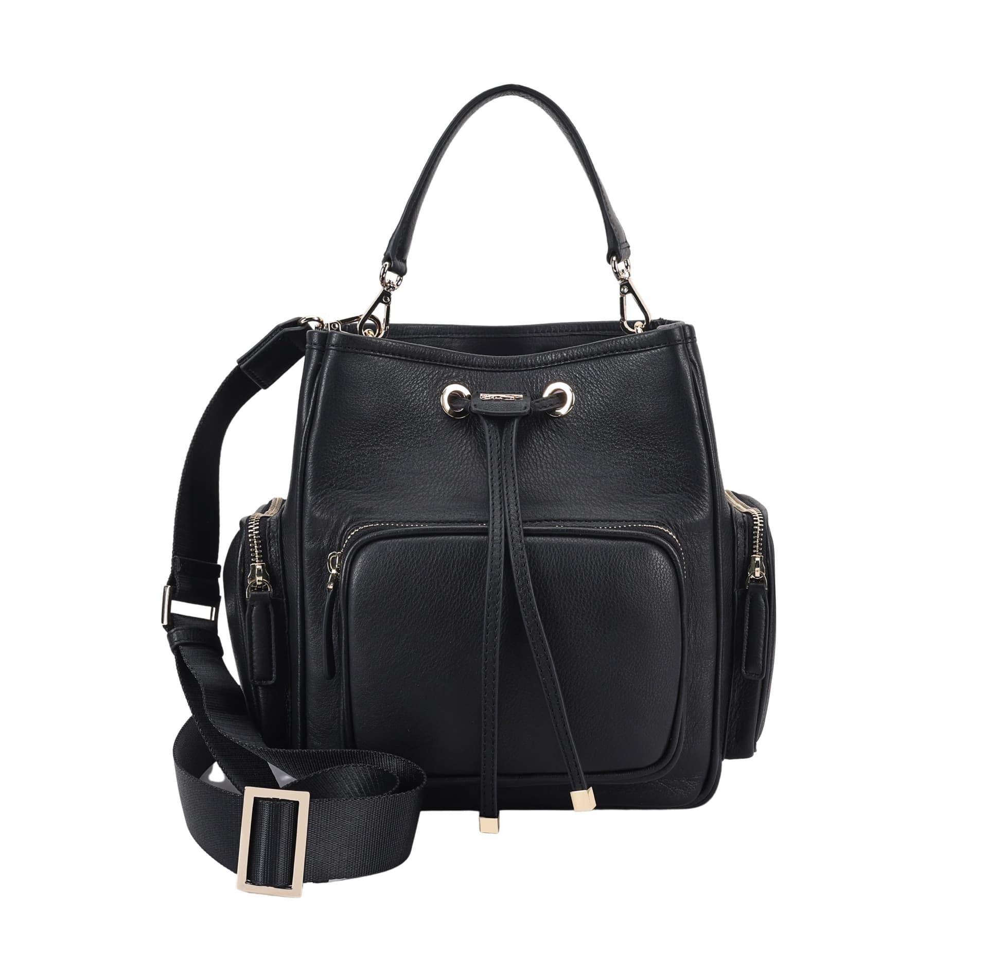 Paul Costelloe Paul Costelloe Women's Jolie Leather Crossbody Bag in Jet Black