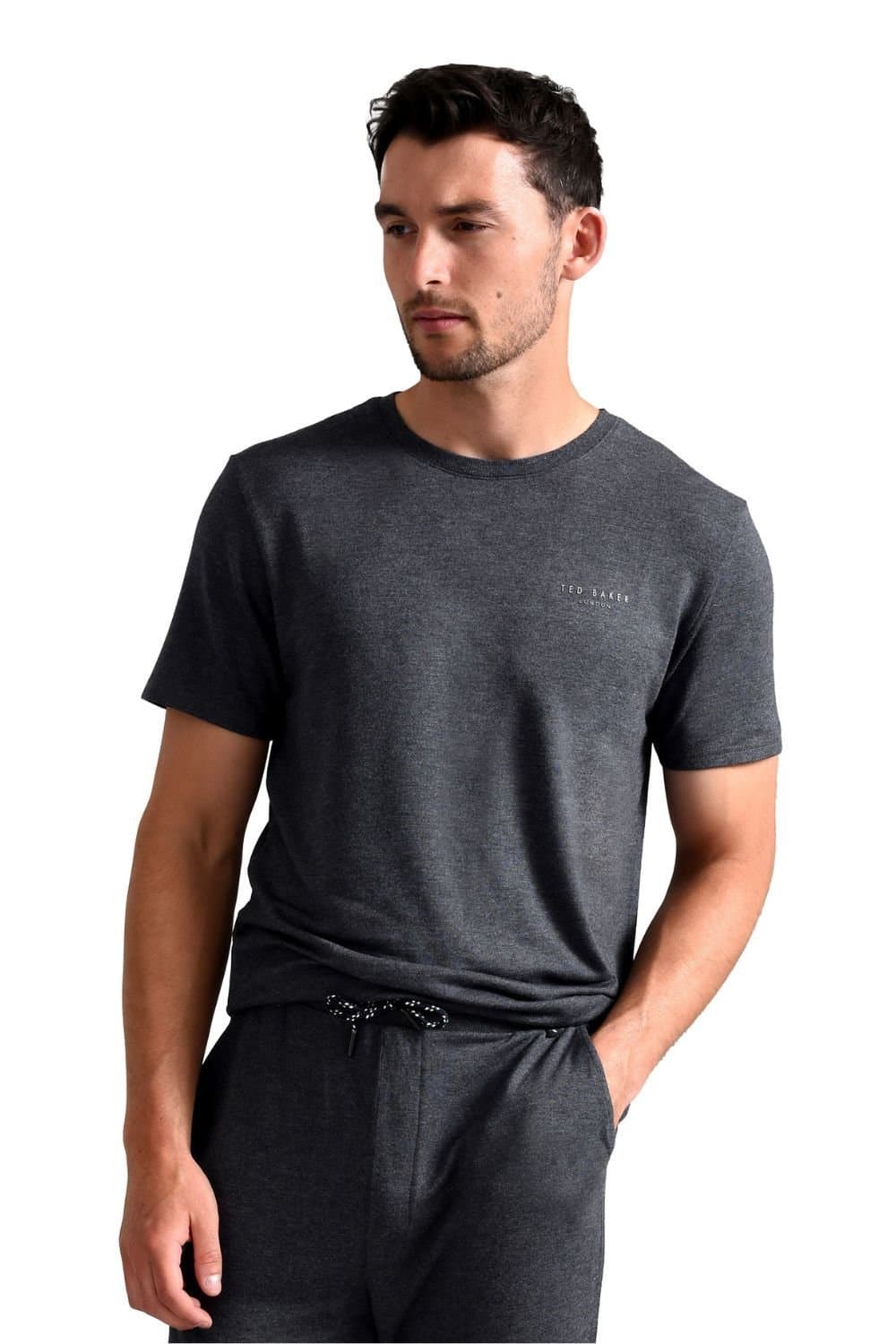 Ted Baker Ted Baker Men's Short Sleeve Luxury Pyjama Top Loungewear T-Shirt in Grey