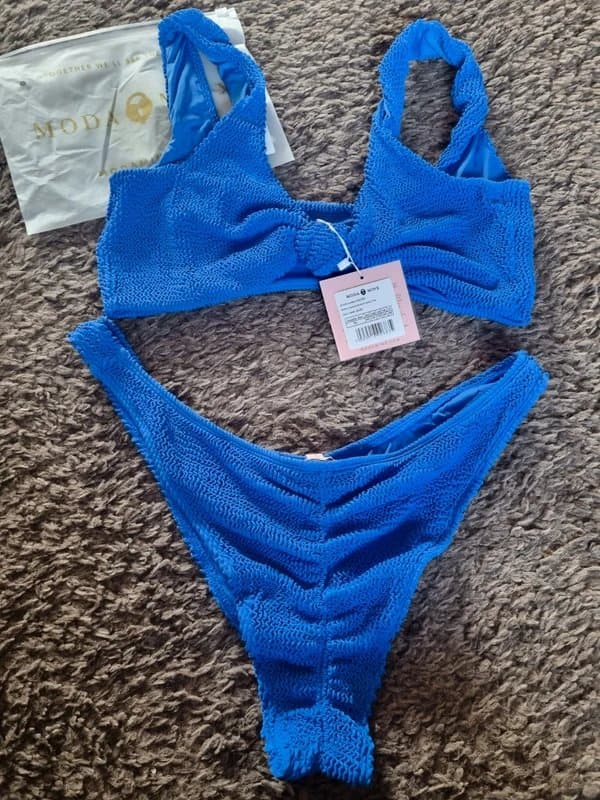 Moda Minx Moda Minx azure scrunched bikini set size XL