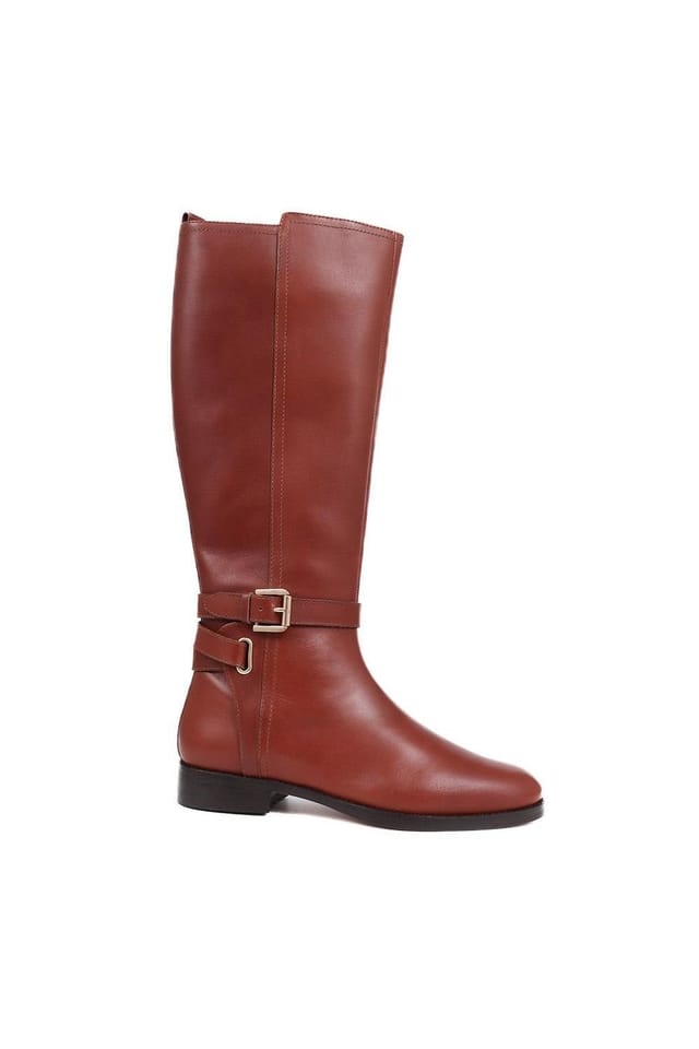 Jones Bootmaker Jones Bootmaker Women's Emaline Leather Long Boots in Tan - 2