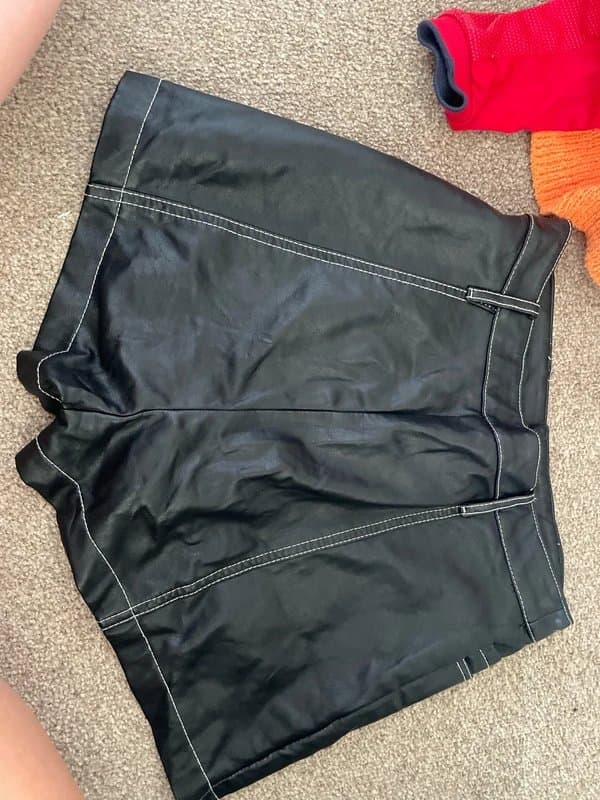 Bershka Leather shorts