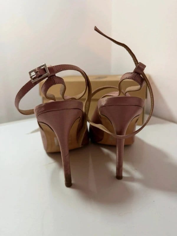 ASOS ASOS Satin Heels • UK 7 • Pink • Ankle Strap • Occasion Shoes - 1