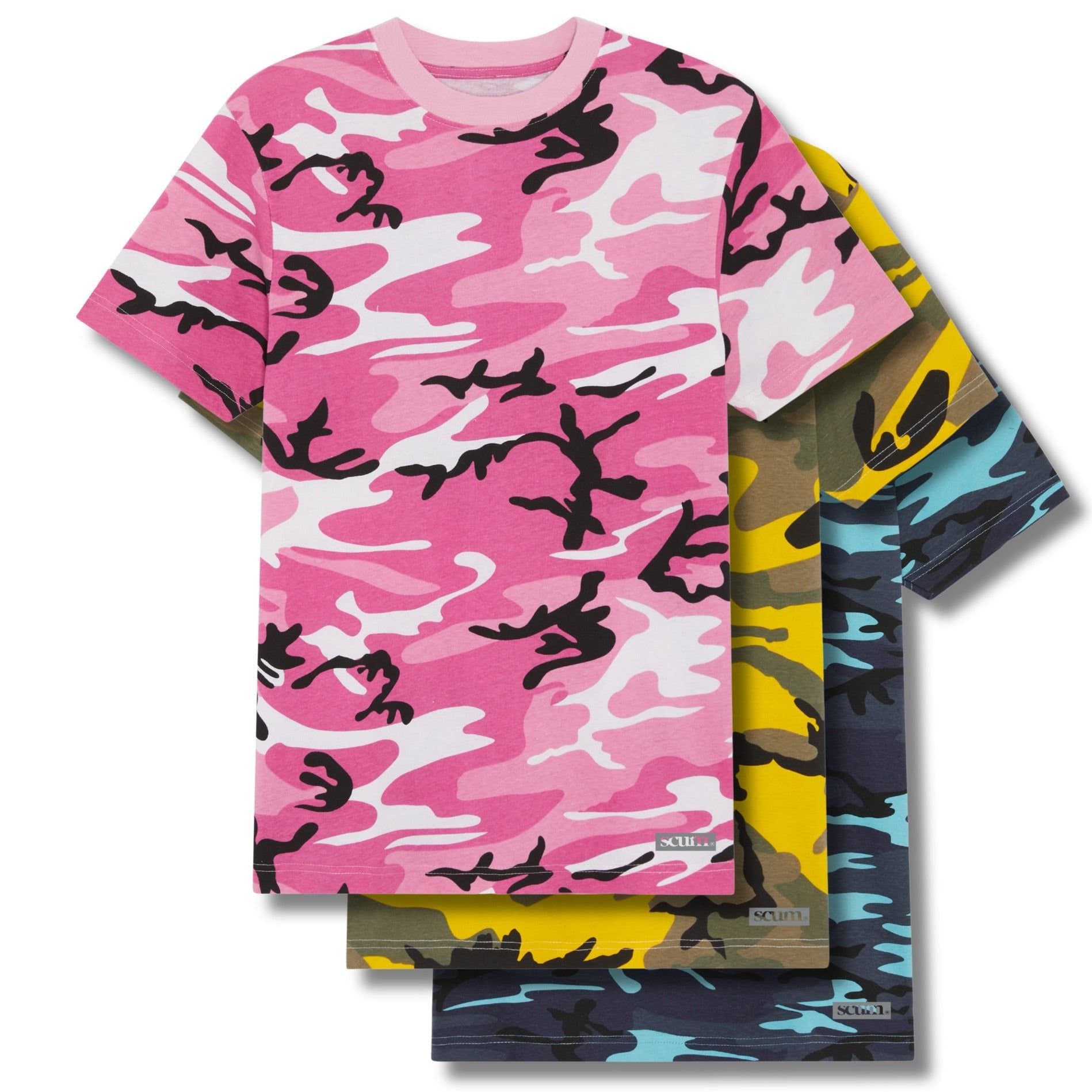 Scum Scum Men's Essentials Three Pack Camo T-Shirts