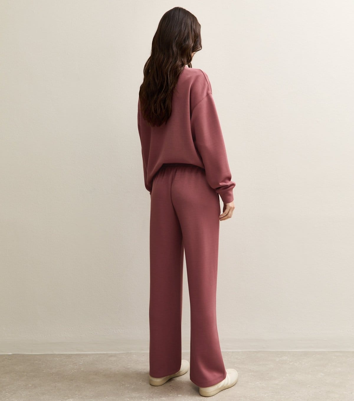 New Look Women's Premium Bright Pink Elasticated Waist Wide Leg Joggers New Look - 4