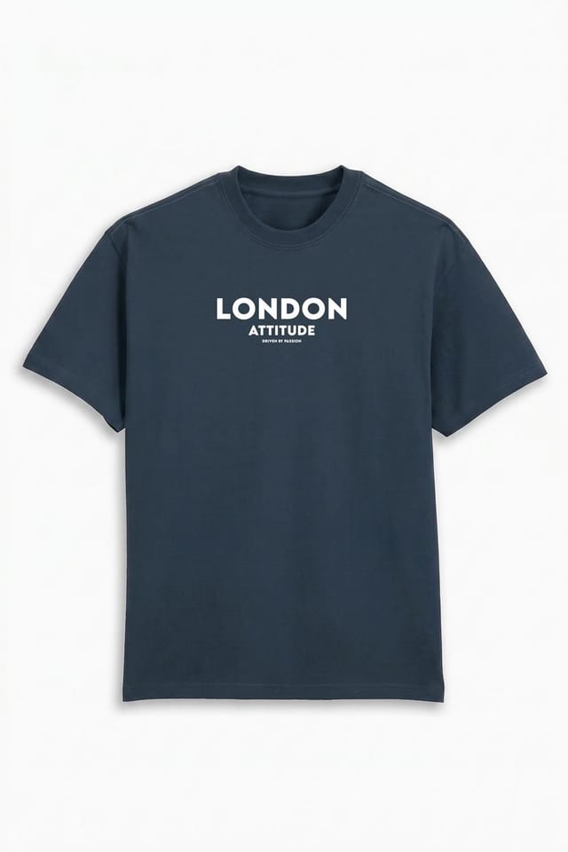 LONDON ATTITUDE LONDON ATTITUDE Men's Original Creators Dragon Graphic Heavyweight Oversized T-Shirt in Blue - 3