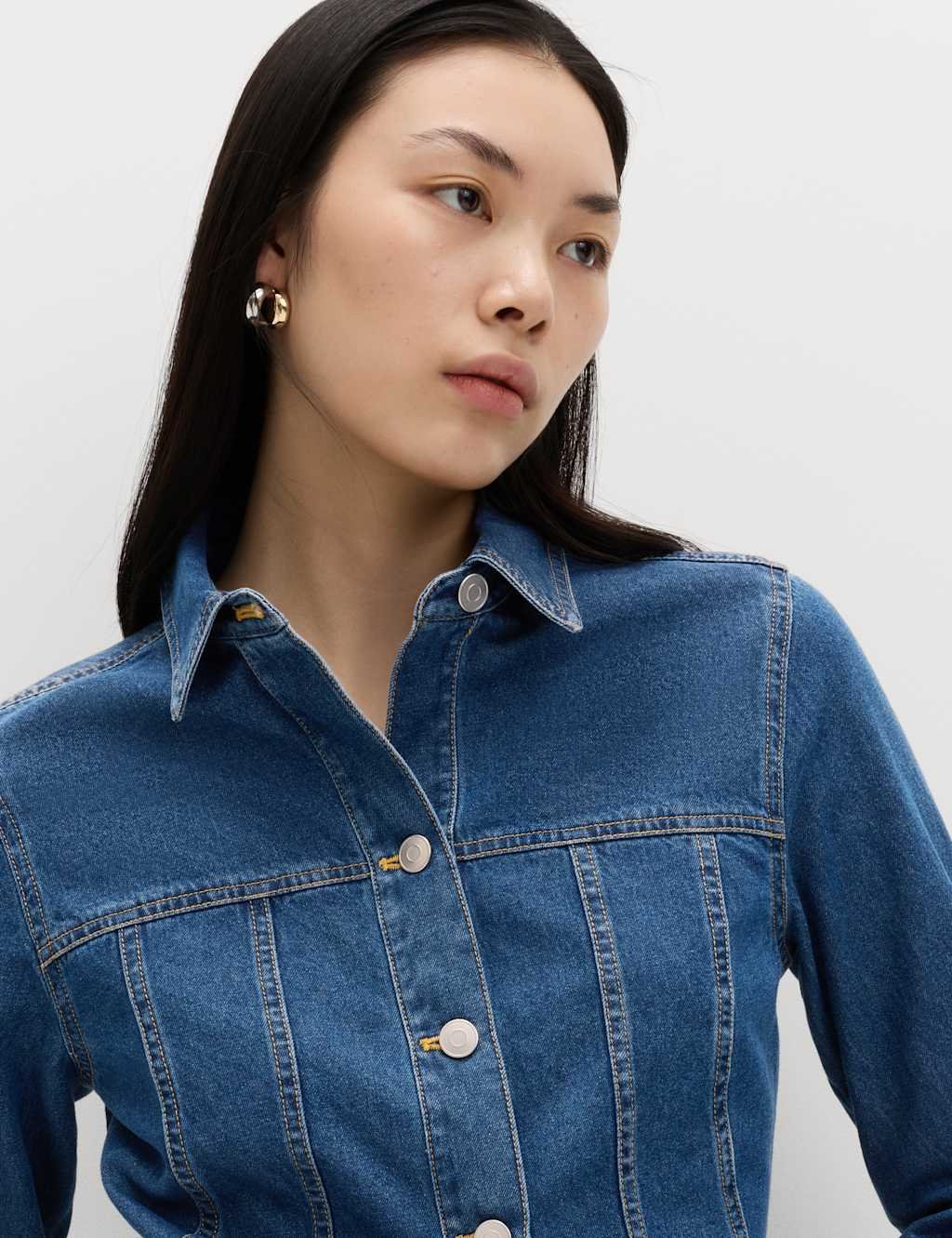 Marks & Spencer M&S Denim Shirt Blue Denim - 3