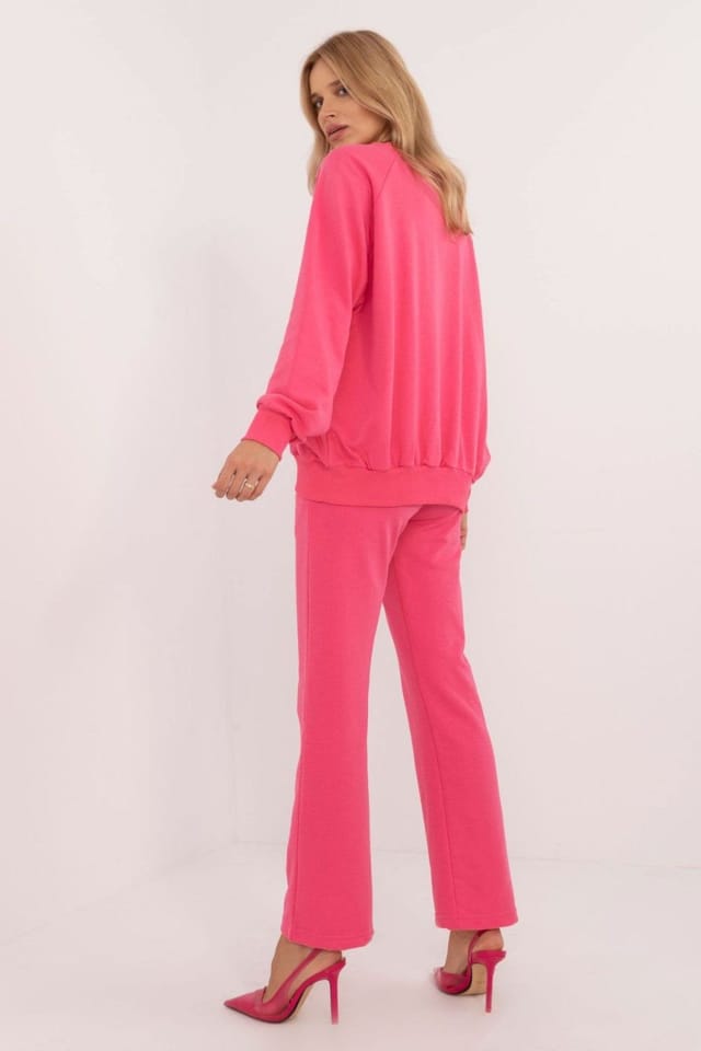 Love Lace Love Lace Women's Cotton Polyester Casual Tracksuit Set Style 202098 in Pink - 2