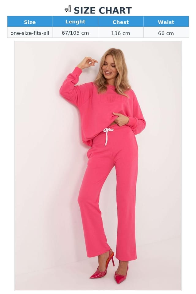 Love Lace Love Lace Women's Cotton Polyester Casual Tracksuit Set Style 202098 in Pink - 3