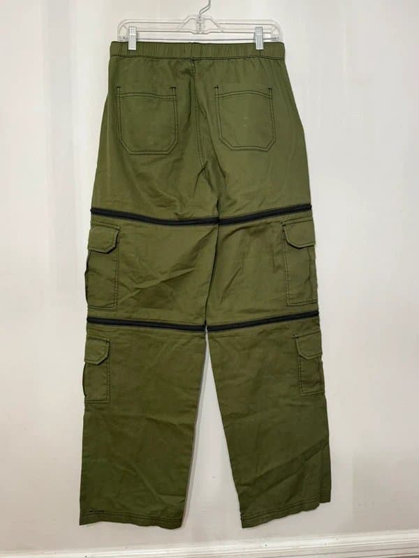 Social Collision Social Collision Double Cargo Zip Off Carpenter Pants Shorts Grunge Goth Jrs 9
