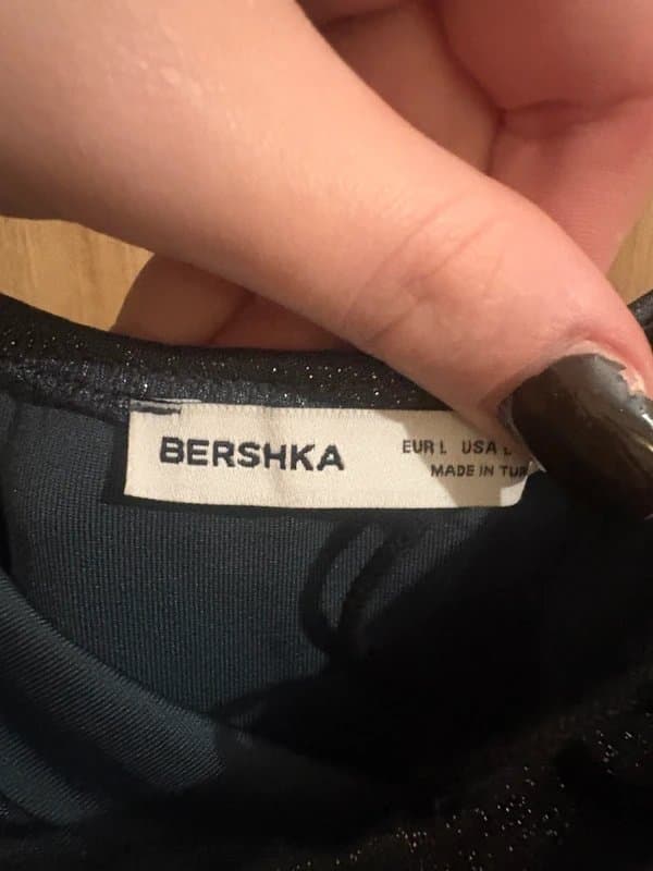 Bershka Grey/Blue Shimmer Dress