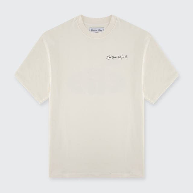 Walker & Hunt Walker & Hunt Men's Racing Tee in Cream - 2