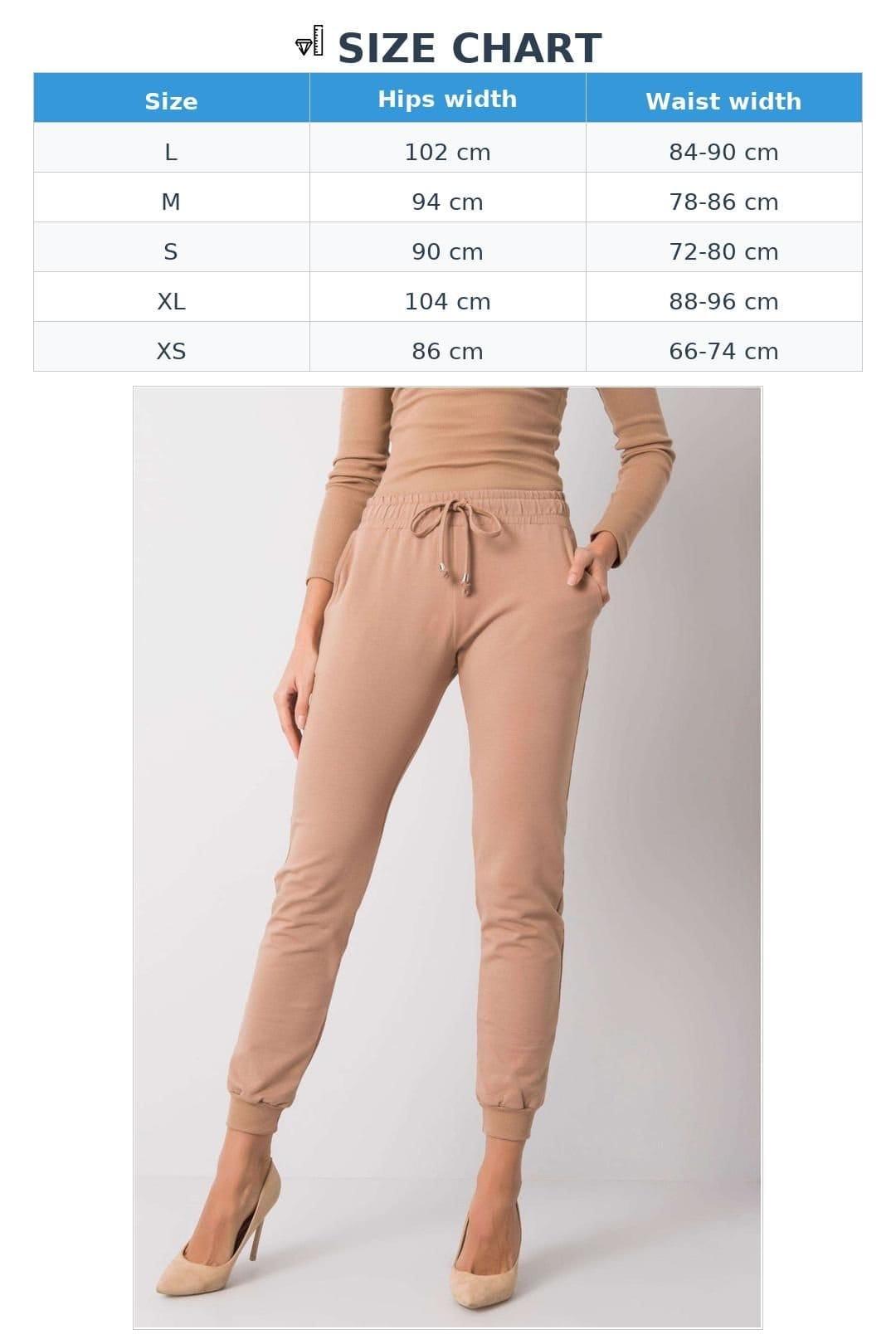 Love Lace Love Lace Women's Fashion Narrow Leg Sweatpants Trousers in Camel - 4