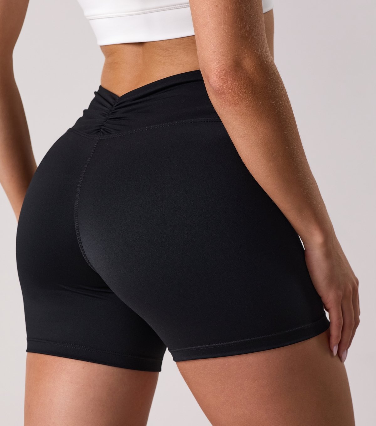 Gym King Women's Black 365 Scrunched Back Shorts Gym King New Look - 4