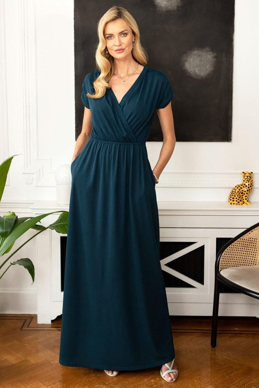 Hot Squash Hot Squash Women's The Maxi Dress in Teal - 1