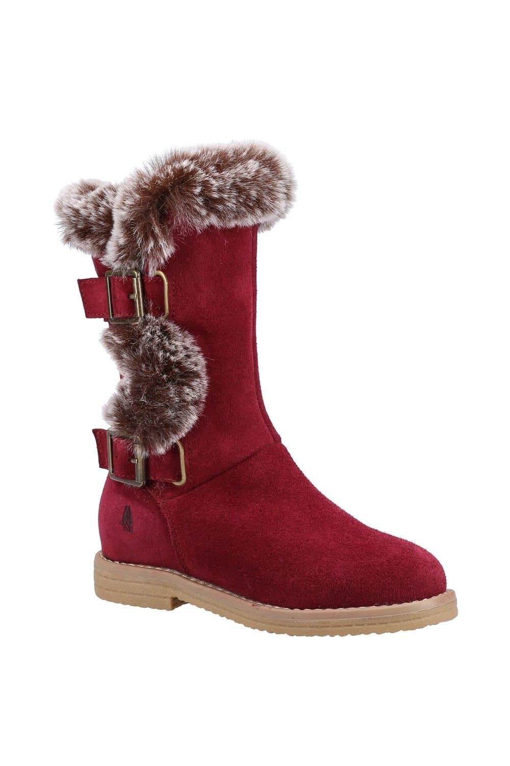 Hush Puppies Hush Puppies Red Suede Boot with Fleece Lining