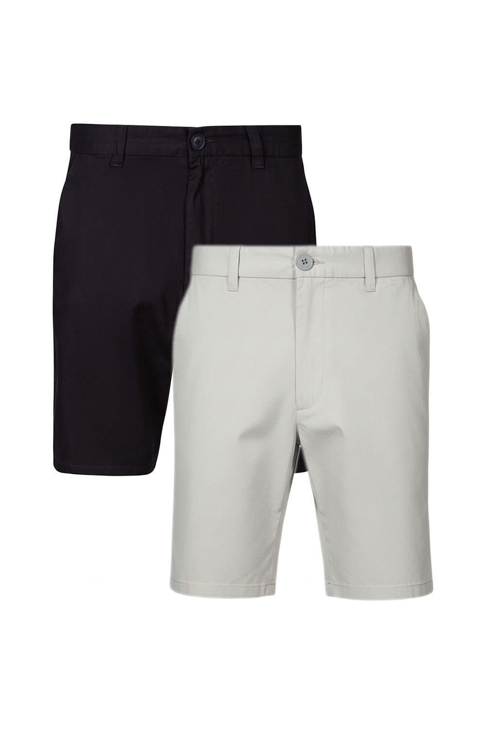 French Connection French Connection Men's 2 Pack Cotton Chino Shorts in Navy
