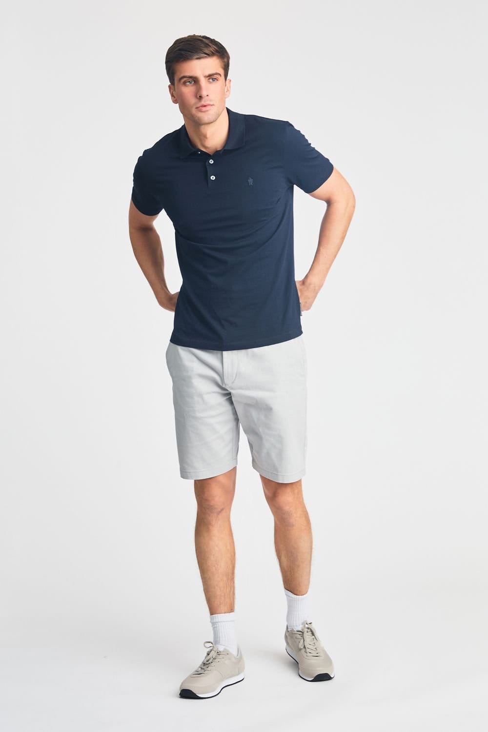 French Connection French Connection Men's 2 Pack Cotton Chino Shorts in Navy - 4