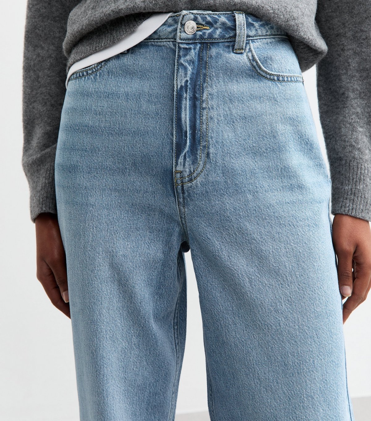 New Look Women's Tall Pale Blue Adalae Wide Leg Jeans New Look - 4