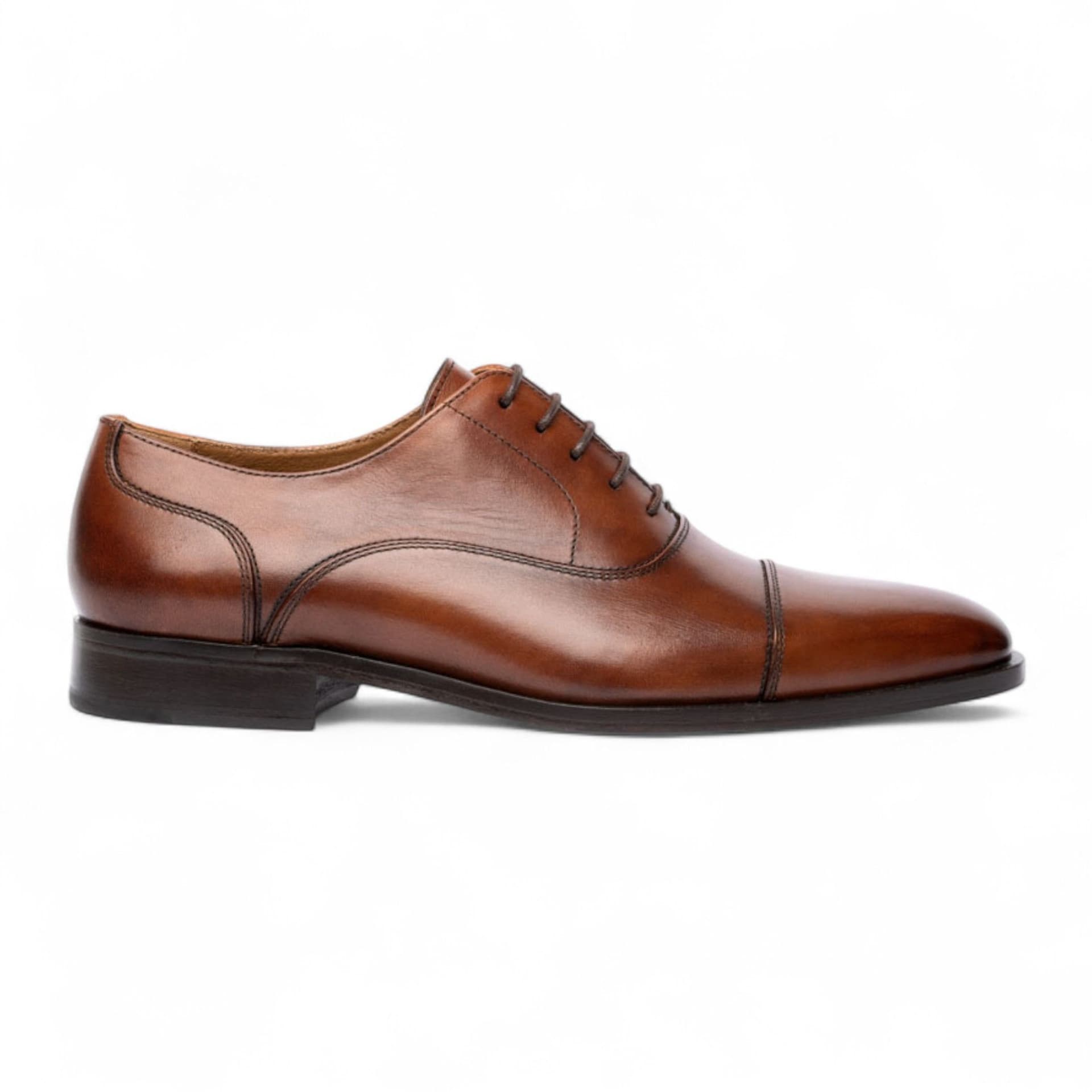 Chapman & Moore Chapman & Moore Men's Classic Brown Leather Cap-Toe Oxford Shoes