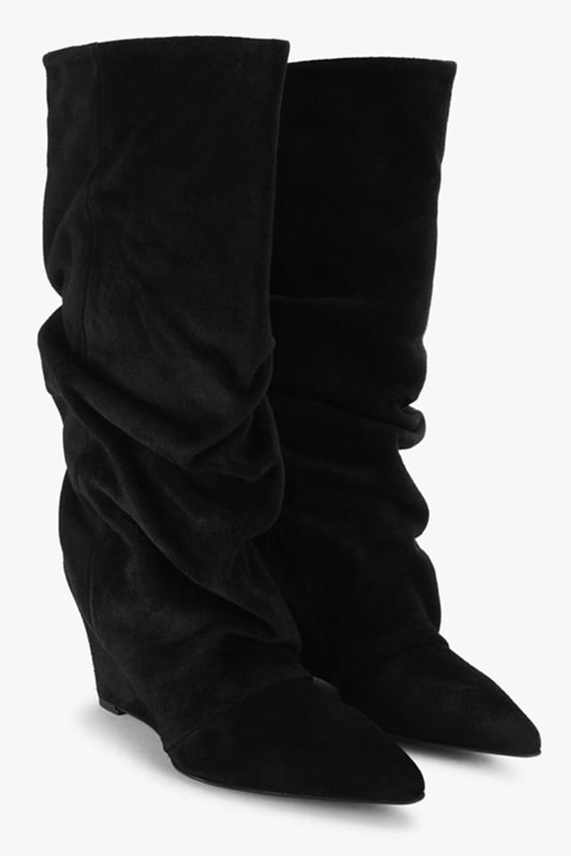 Steve Madden STEVE MADDEN Women's 'Rhys Black Suede' Suede Boots - 2