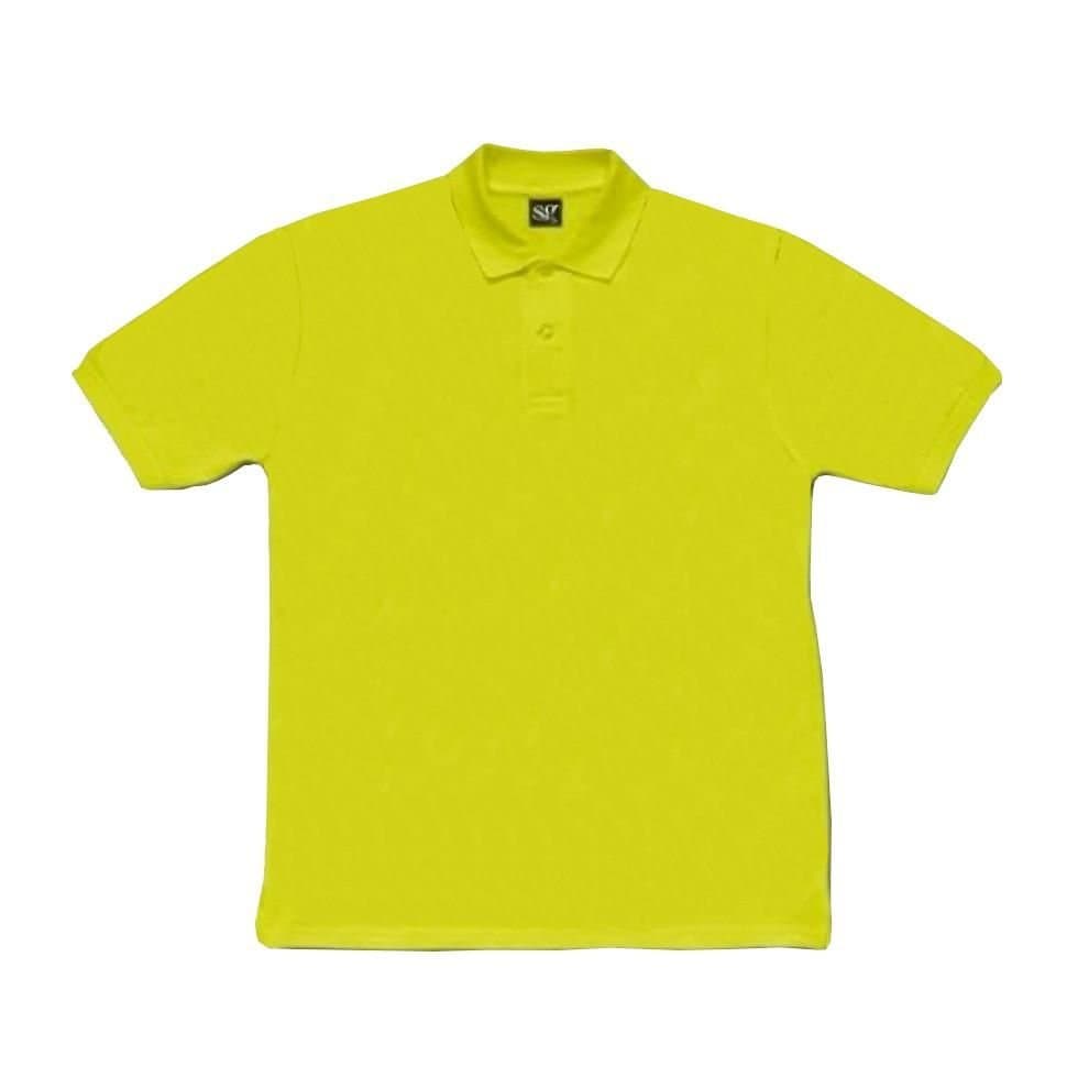 SG SG Men's Ring-Spun Cotton Short Sleeve Polo Shirt in Lime