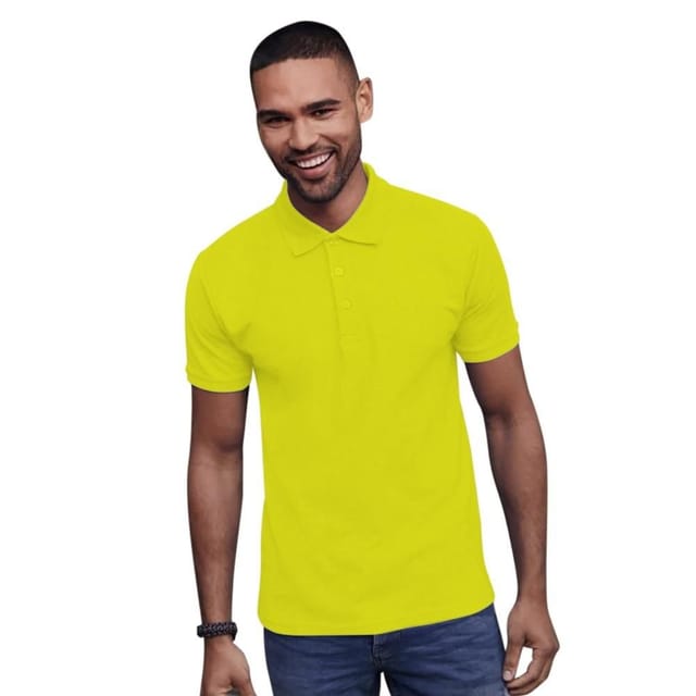 SG SG Men's Ring-Spun Cotton Short Sleeve Polo Shirt in Lime - 2