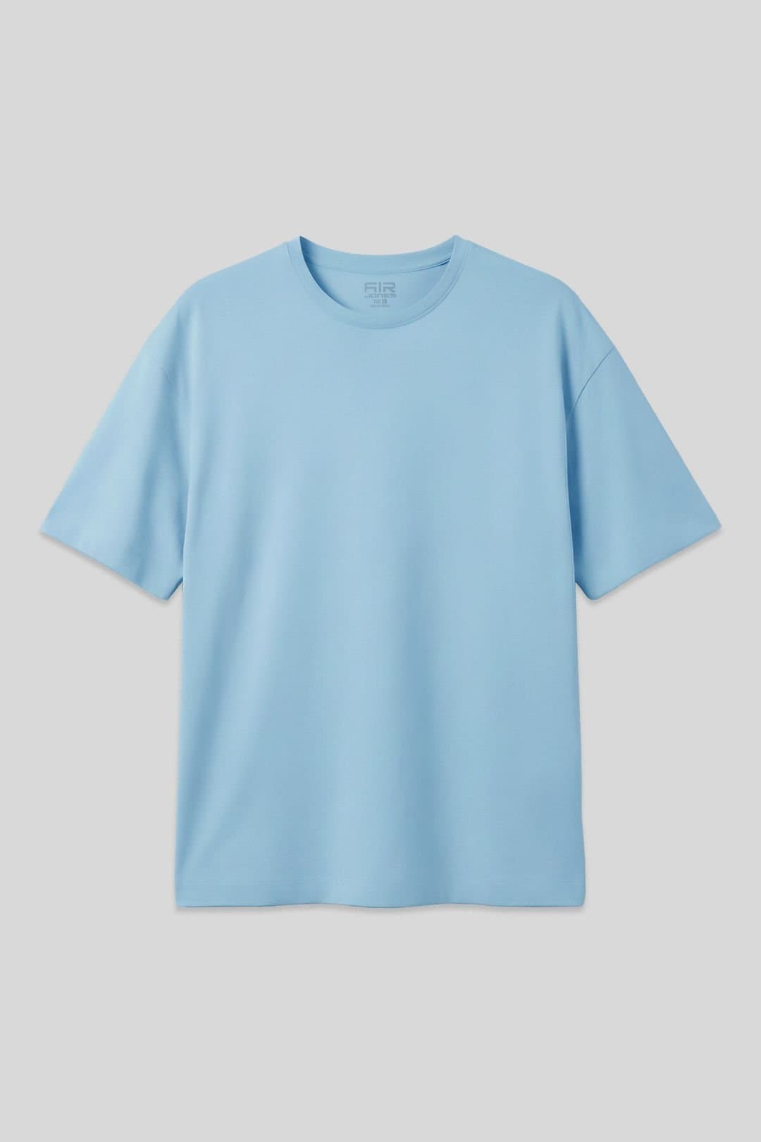 Tommy Life Tommy Life Men's Oversized Cotton Crew Neck T-Shirt in Baby Blue