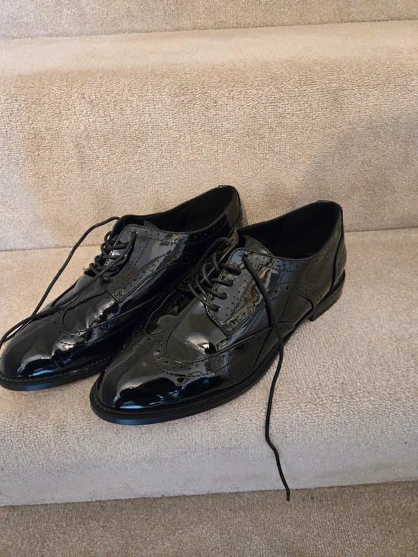 ASOS Design Patent brogues worn once