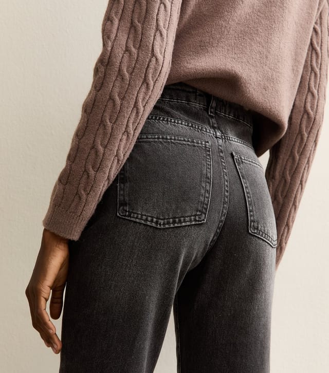 New Look Women's Tall Washed Black Anica Straight Leg Jeans New Look - 2