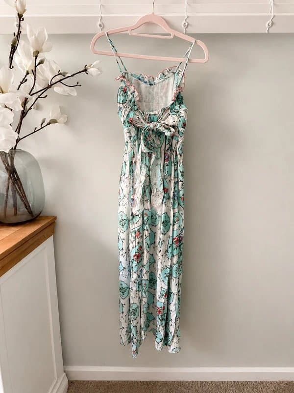 NJ Couture Beatnik Philosophy NJ Couture Floral Cotton Maxi Dress – New With Tags