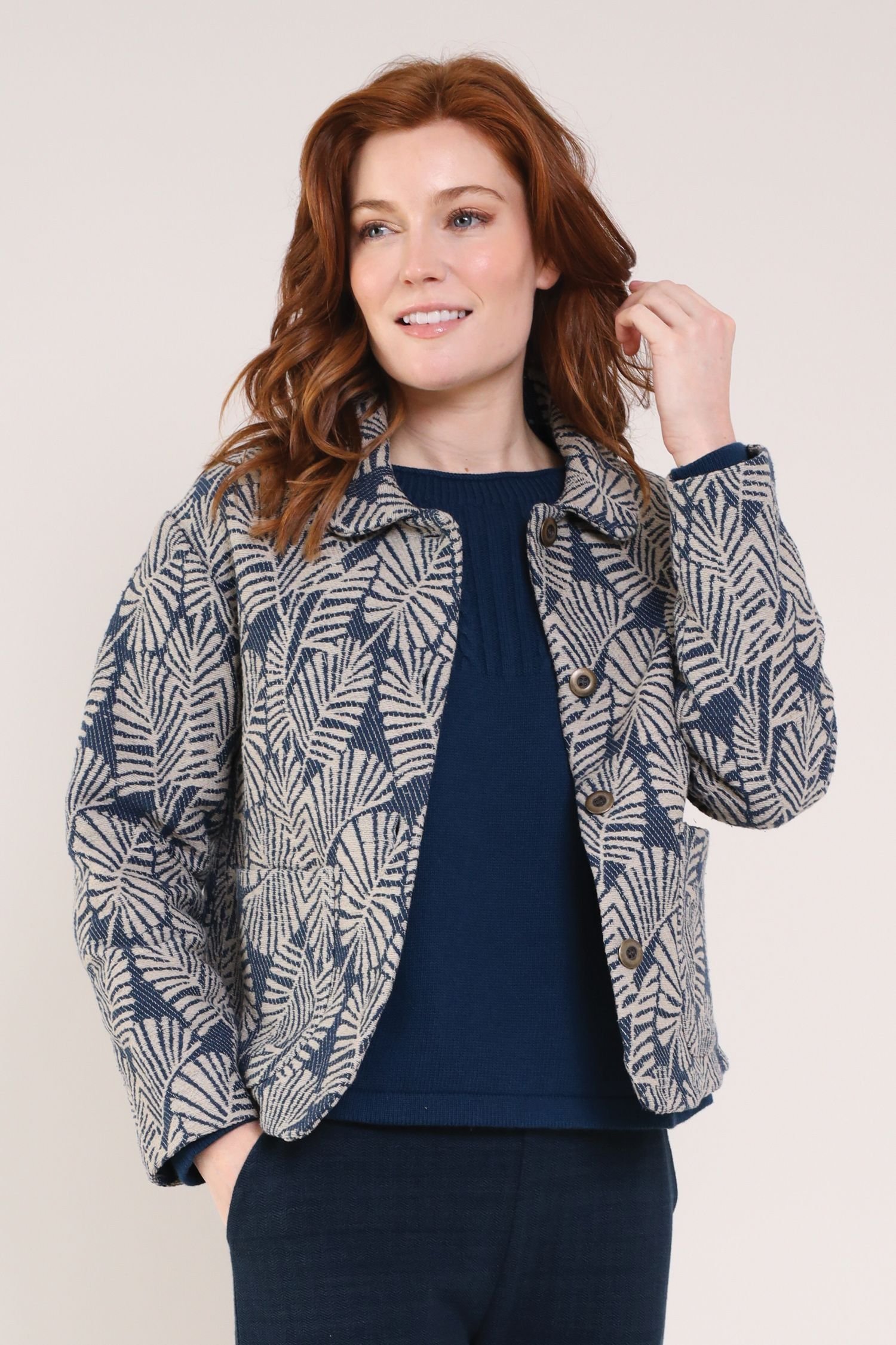 Nomads Clothing Nomads Clothing Women's Cotton Handloom Jacket in Blue - 2